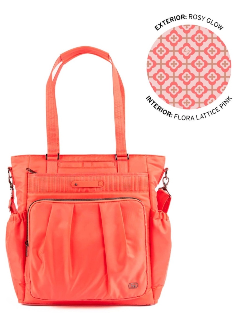 NWT Lug Legacy Collection Ace Tote Bag in Rosy Glow - Picture 4 of 12